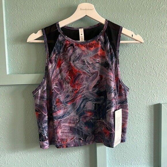 lululemon athletica Tops - Lululemon Sculpt Cropped Tank size 8 NWT Atmospheric Purple Multi